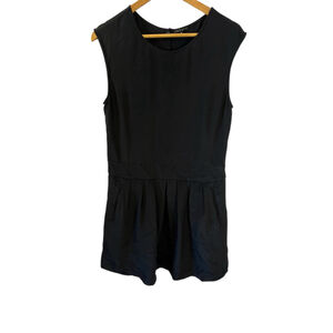 Women's Theory Silk Black Sleeveless Mini Dress Size 12